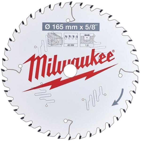 Circular Saw Blade- P W 165 x 15.87 x 1.6 x 40ATB
