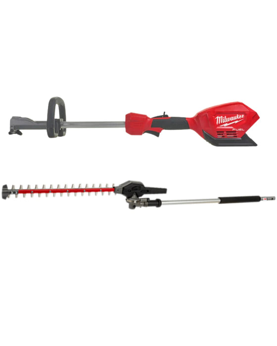 M18 FUEL Gen 2 Outdoor Power Head with QUIK-LOK and Hedge Trimmer attachment