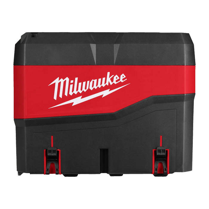 Black and red Milwaukee toolbox