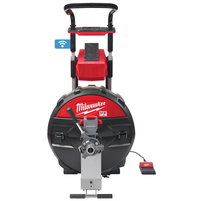 MX FUEL Large Sewer Drum Machine with Powertredz with Charger & 3.0AH Battery
