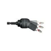 Black drill bit holder with multiple drill bits