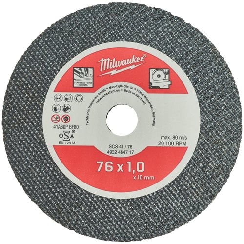 Thin metal cutting discs PRO+ SCS 41/76 x 1 x 10 mm - 5 pc