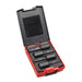 Set of sockets in a red and black tool case