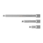 Set of three metallic tool bits