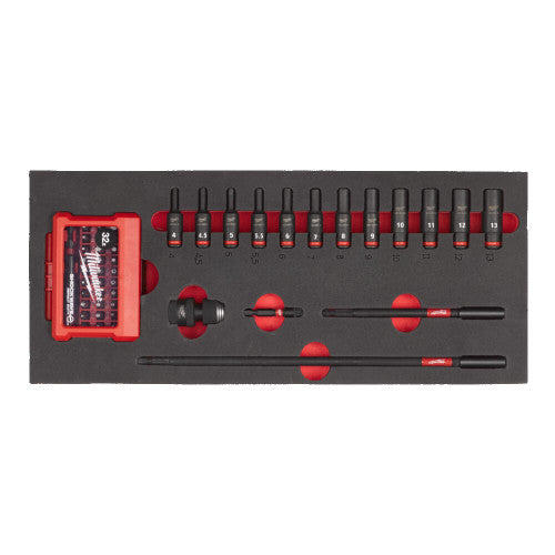 1/4" Deep Impact Socket 17pc Set in Foam Insert