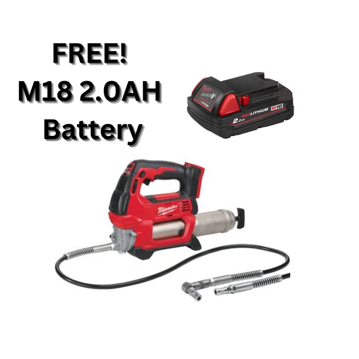 M18 Grease Gun with FREE M18 2.0Ah Battery