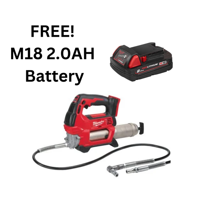 M18 Grease Gun with FREE M18 2.0Ah Battery