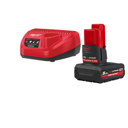 M12 5.0Ah High Output Battery & Charger Kit