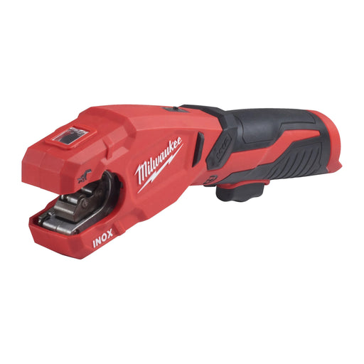 Red and black Milwaukee tool on a white background