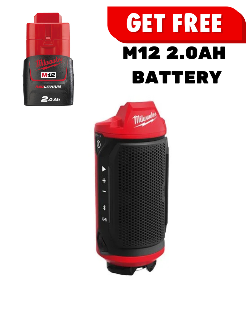 Milwaukee M12 SPEJSG2 Jobsite Speaker 4933498433 | Bare Unit
