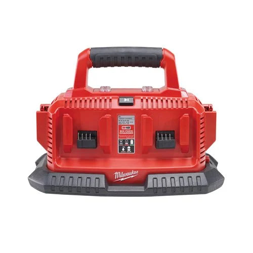 Red Milwaukee battery charger