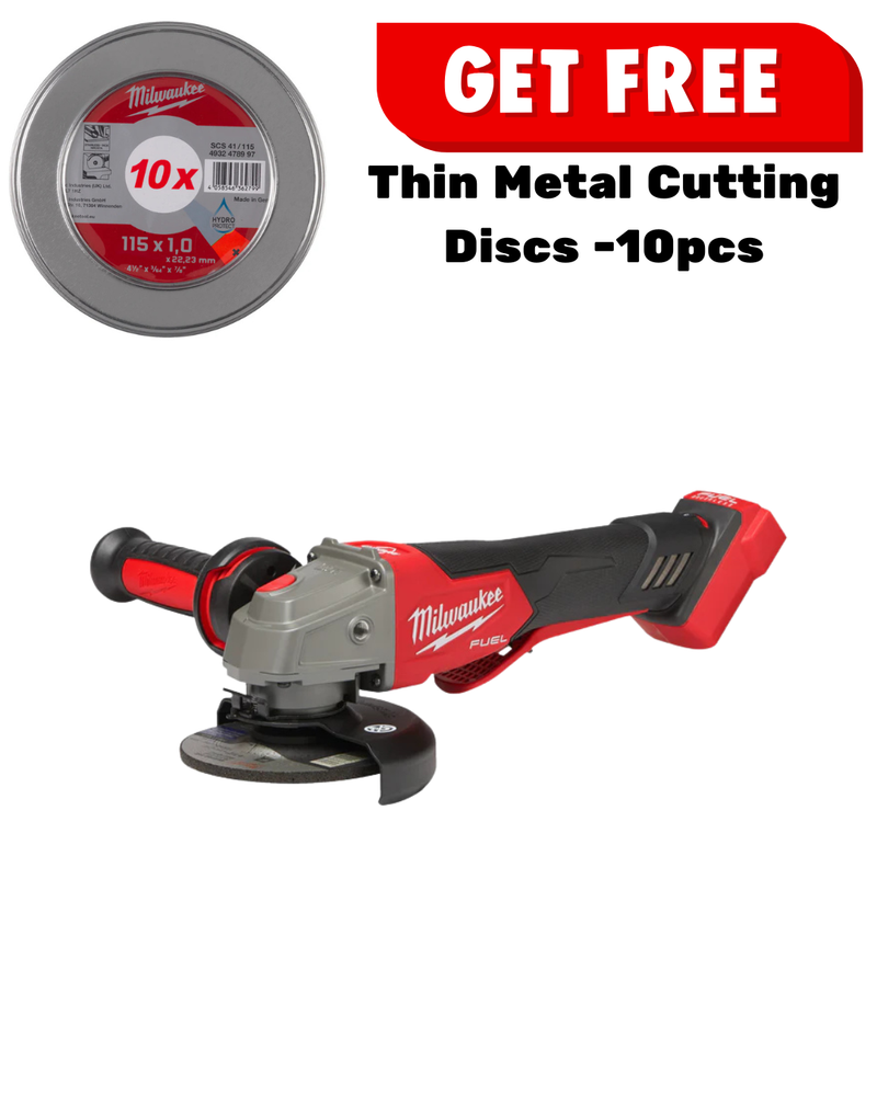 M18 FUEL 115mm Braking Variable Speed Angle Grinder w/ paddle switch| Bare Unit