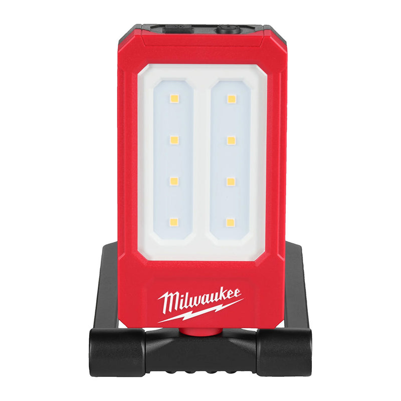 Milwaukee IR FFL folding flood light standing upright