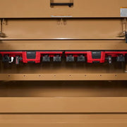 Bottom view of Milwaukee M12 M18 Gangbox Charger M12-18GBC4 installed in storage box