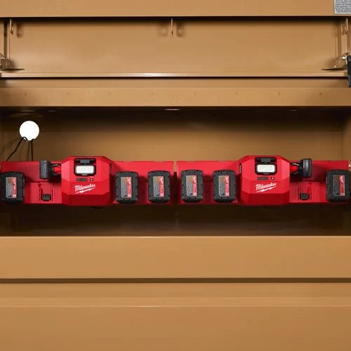 Milwaukee M12 M18 Gangbox Charger M12-18GBC4 mounted inside a gang box