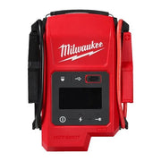 Milwaukee M18 Jump Starter JS2000-0 front view showing clamps and digital display