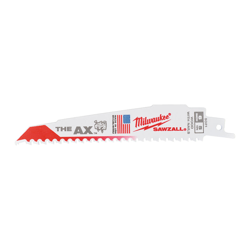 SAWZALL Wood with nails: Heavy duty AX carbide teeth demolition blades AX 150 x 5 Tpi -5pcs