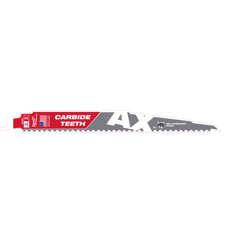 SAWZALL Wood with nails: Heavy duty AX carbide teeth demolition blades TCT AX 230