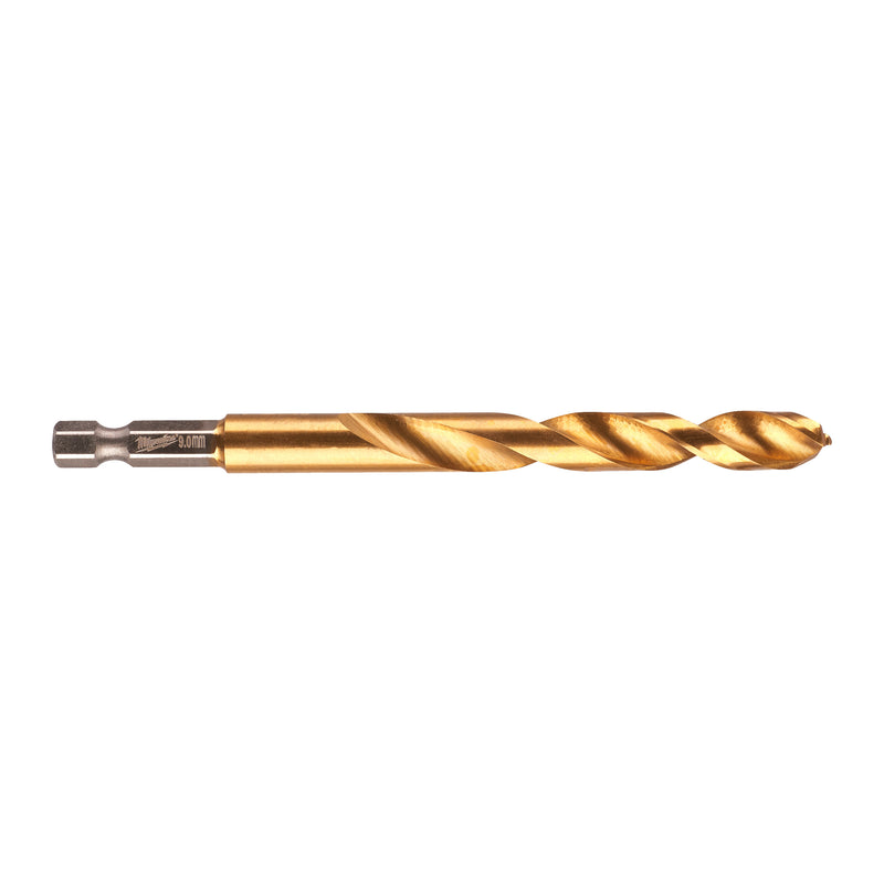 RED HEX - SHOCKWAVE HSS-TiN metal drill bits