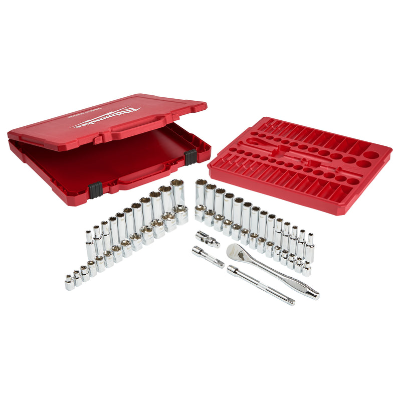 3/8" Drive Ratchet & Socket Set Metric Imperial -56pcs