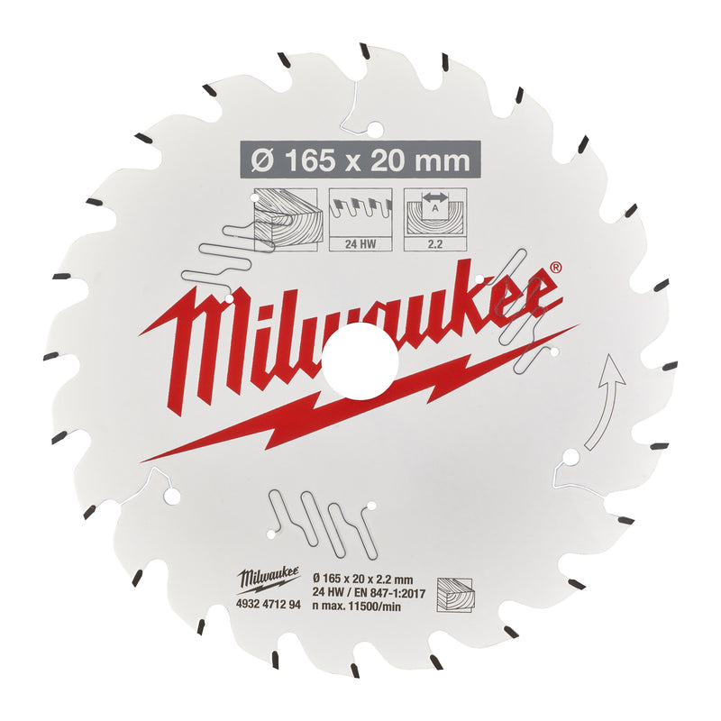 Circular Saw Blade P W 165X20X2.2X24ATB