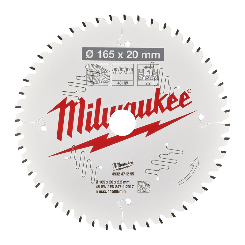 Circular Saw Blade P W 165X20X2.2X48ATB