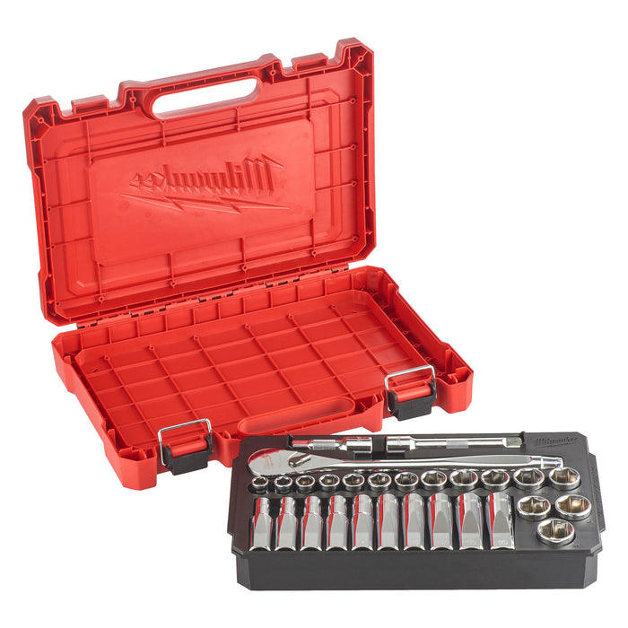 1/2" Drive 28-Piece Metric Ratchet & Socket Set