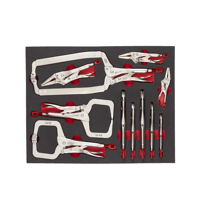 11PC Grip Pliers Set Foam Insert