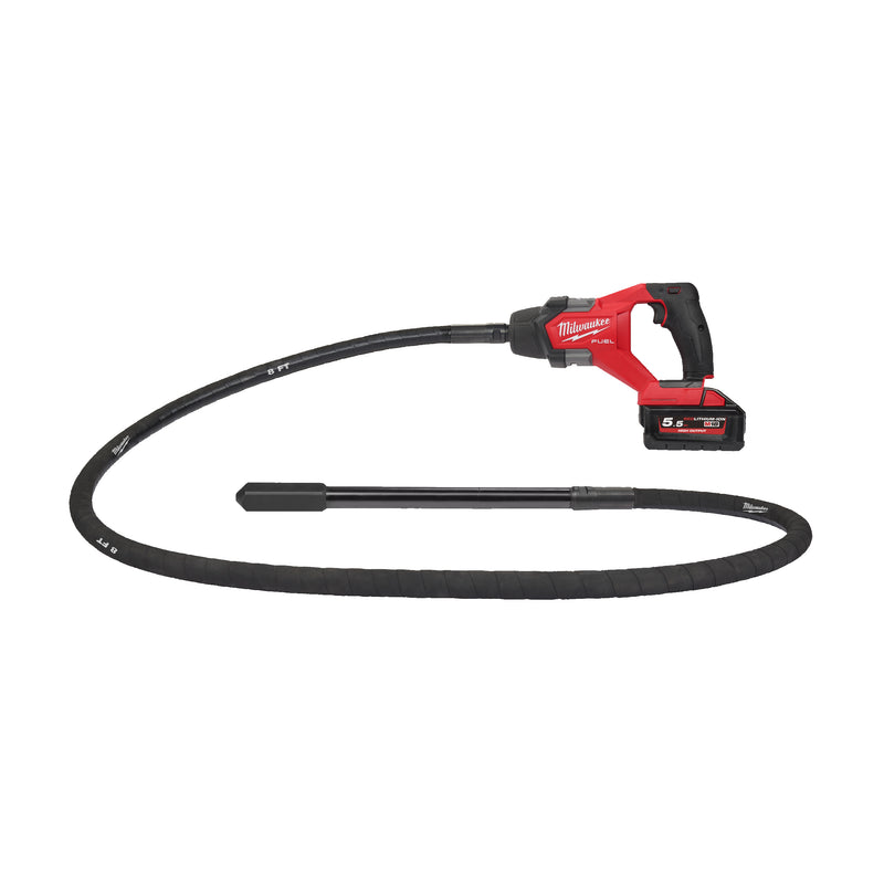 M18 FUEL Needle Concrete Vibrator 2.4m Whip (1 x 5.5Ah batteries, charger, HD Box)