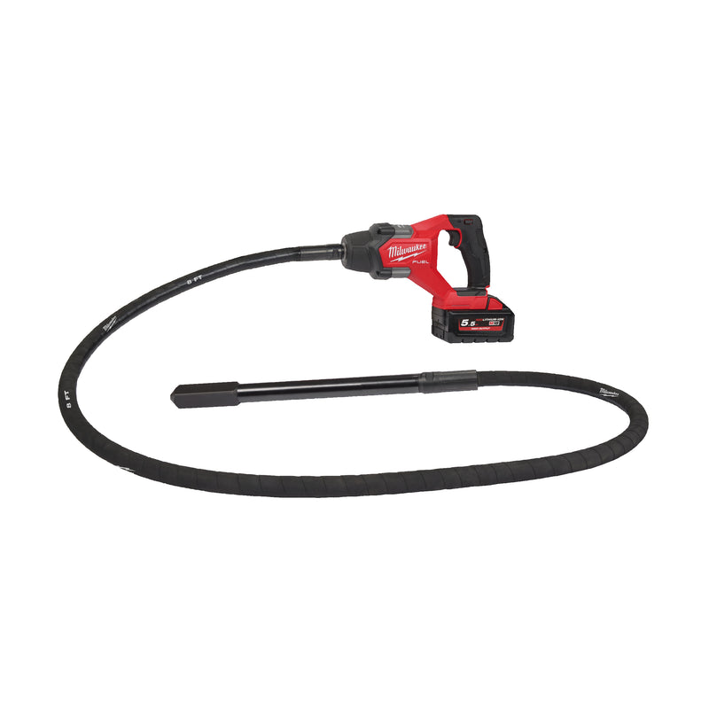 M18 FUEL Needle Concrete Vibrator 2.4m Whip (1 x 5.5Ah batteries, charger, HD Box)