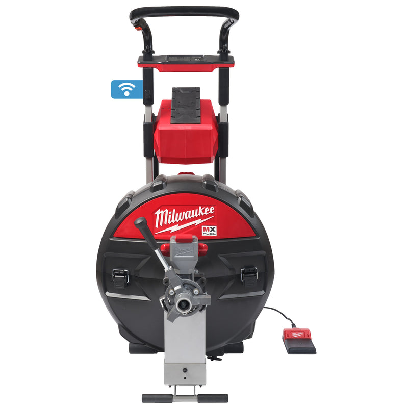 MX FUEL Large Sewer Drum Machine with Powertredz with Charger & 3.0AH Battery